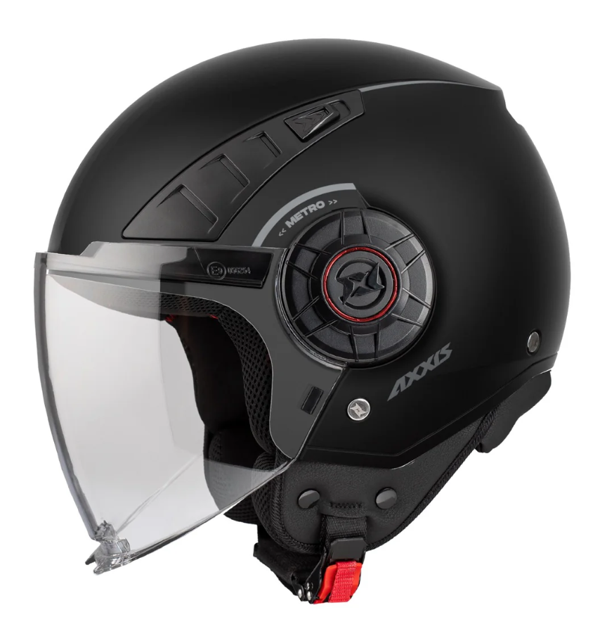 КАСКА ЗА СКУТЕР METRO S SOLID V2 A1 BLACK МАТТ
